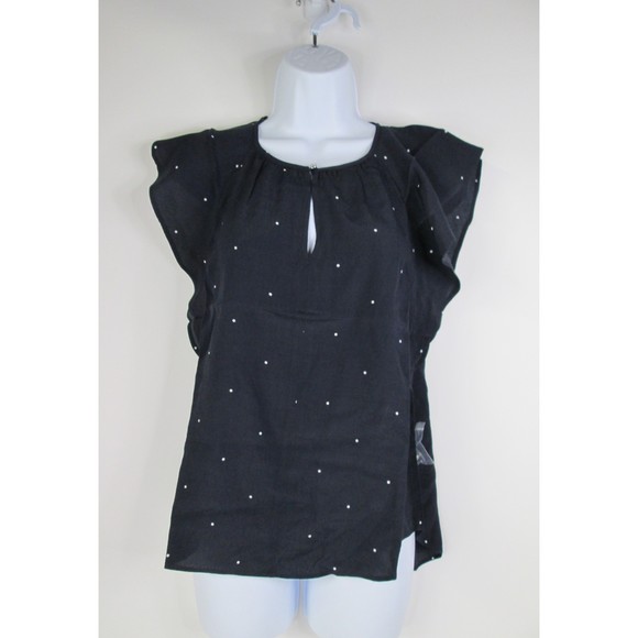 Vince Camuto Classic Soho Top XXS Navy Sapphire Bloom SPOT MISSING (B12-44) - Picture 1 of 11
